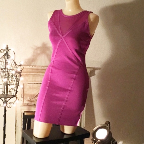 Dresses & Skirts - FUSCIA BODY-CON BANDAGE STYLE COCKTAIL DRESS